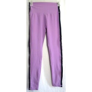 Wilo The Label Anthropologie Purple Contra Ribbed Leggings Size Small EUC
